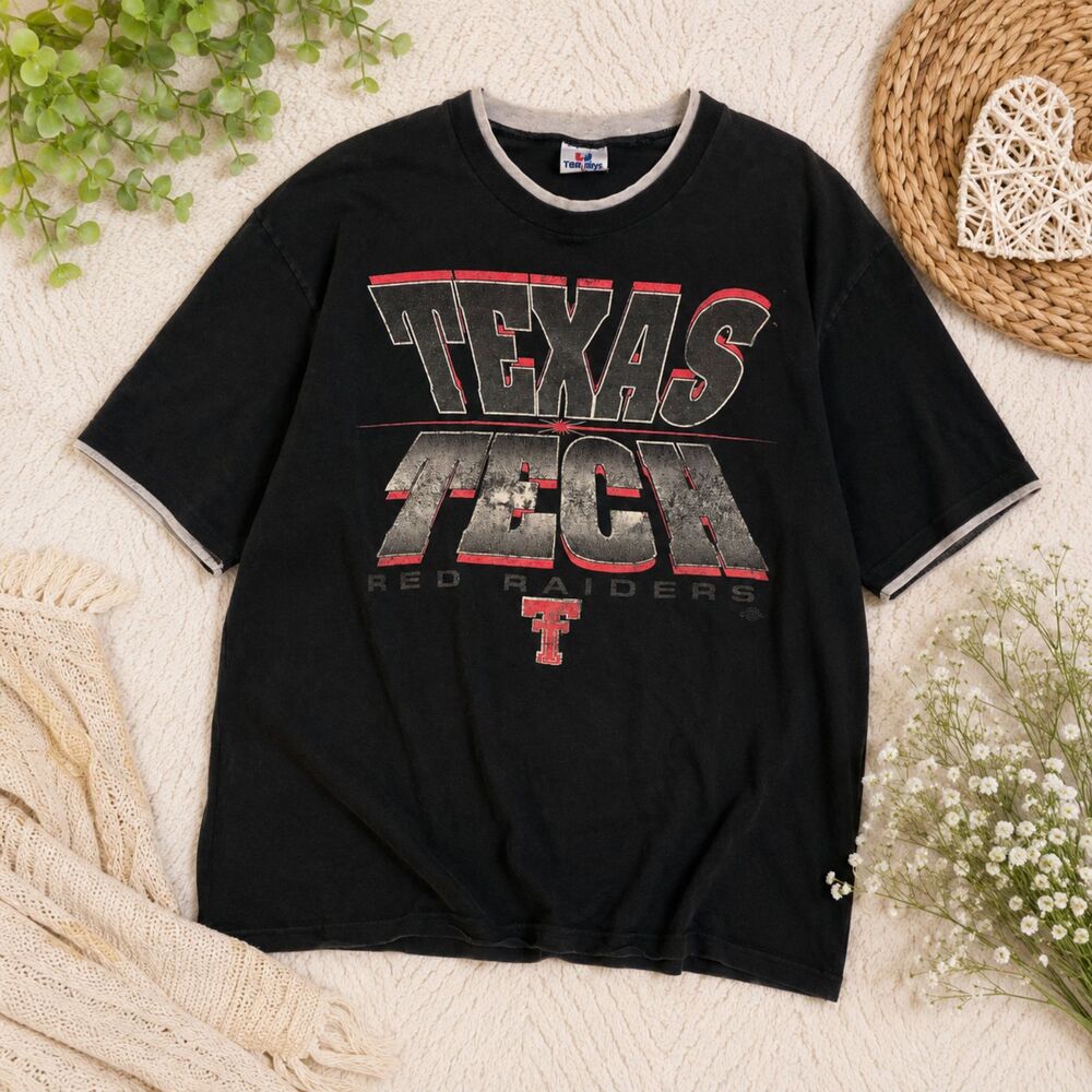 Vintage Texas Tech Red Raiders Tee Jays T-Shirt XL Made in USA